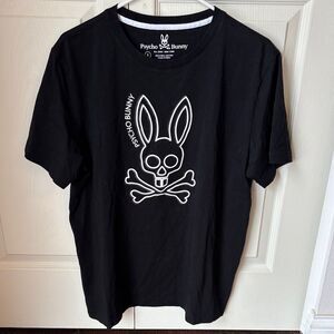 Psycho Bunny Gresham High density Men’s graphic Black Tee w/ Iconic Logo sz 5/M